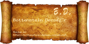 Bottenstein Dezsér névjegykártya
